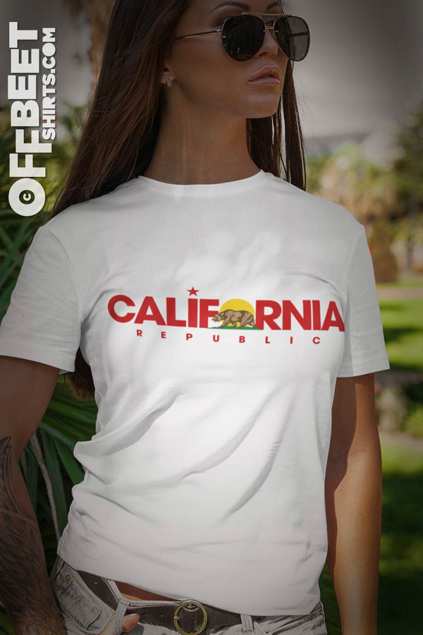 California Republic Classic Women's Tee ©Offbeet Shirts