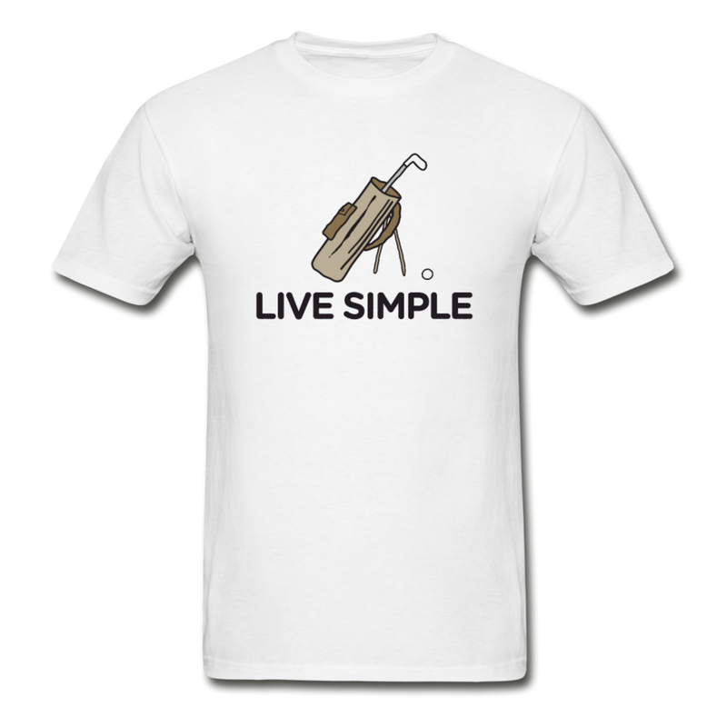 Live simple golf graphic T-Shirt - white