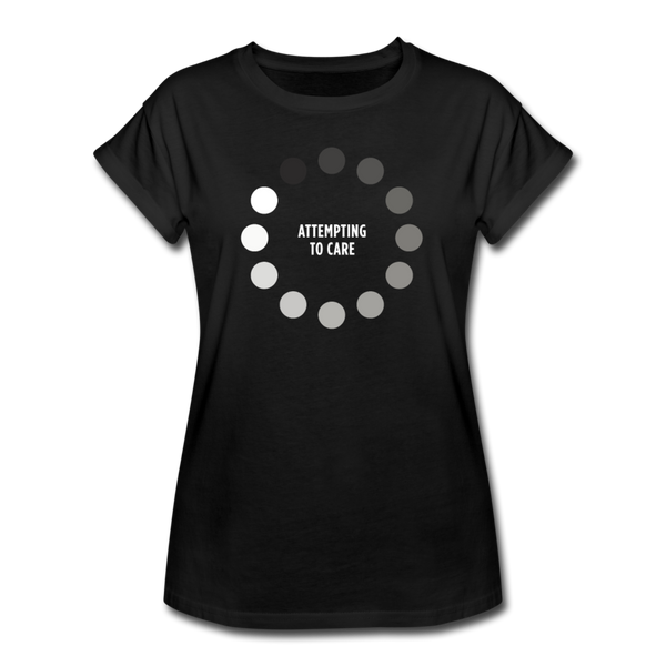 Attempting to Care Graphic T-Shirt - black