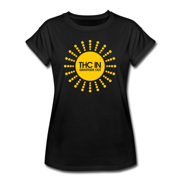 THC in gratitude out graphic T-Shirt - black