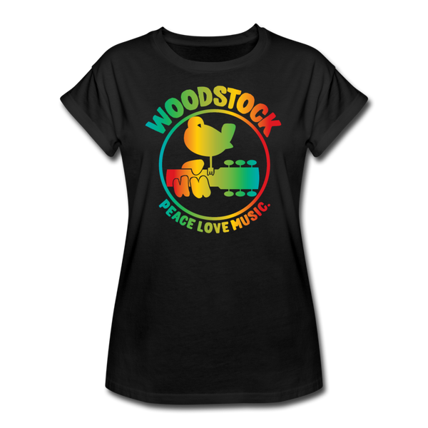Woodstock rainbow graphic T-Shirt - black