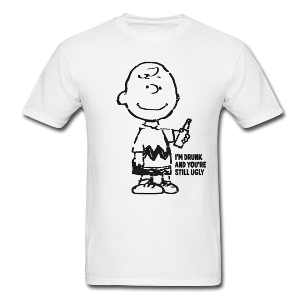 I'm drunk and you’re still ugly Charlie Brown graphic T-Shirt - white