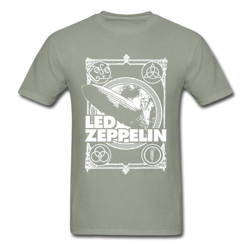 Led Zeppelin No3 graphic T-Shirt - stonewash green