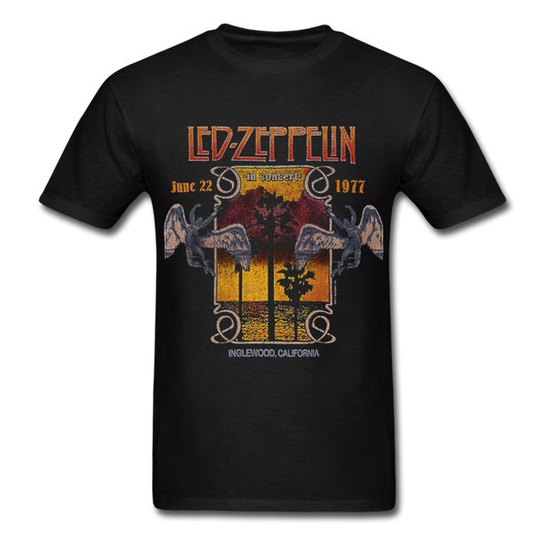 Led Zeppelin in concert 1977 graphic T-Shirt - black