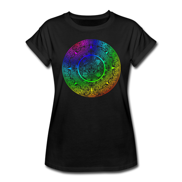 Aztec Rainbow Graphic T-Shirt - black