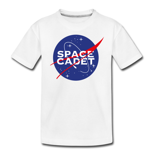 NASA Space Cadet Kid’s Premium Organic T-Shirt - white