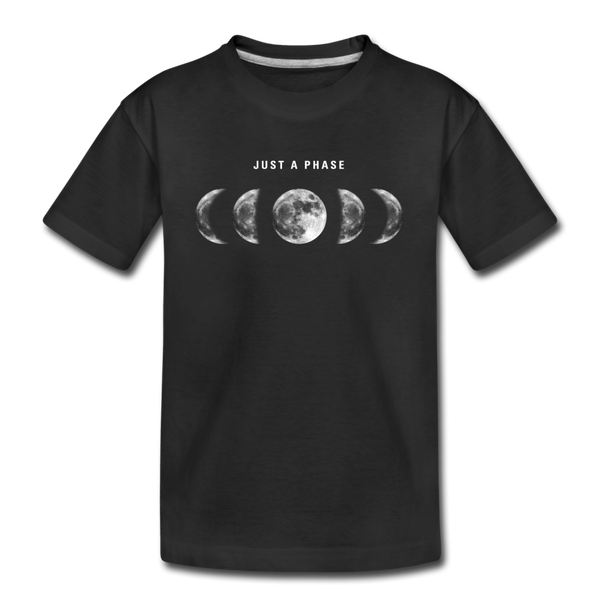 Just a Moon Phase Kid’s Premium Organic T-Shirt - black