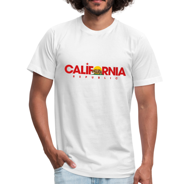 California Republic Classic Mens Tee - white