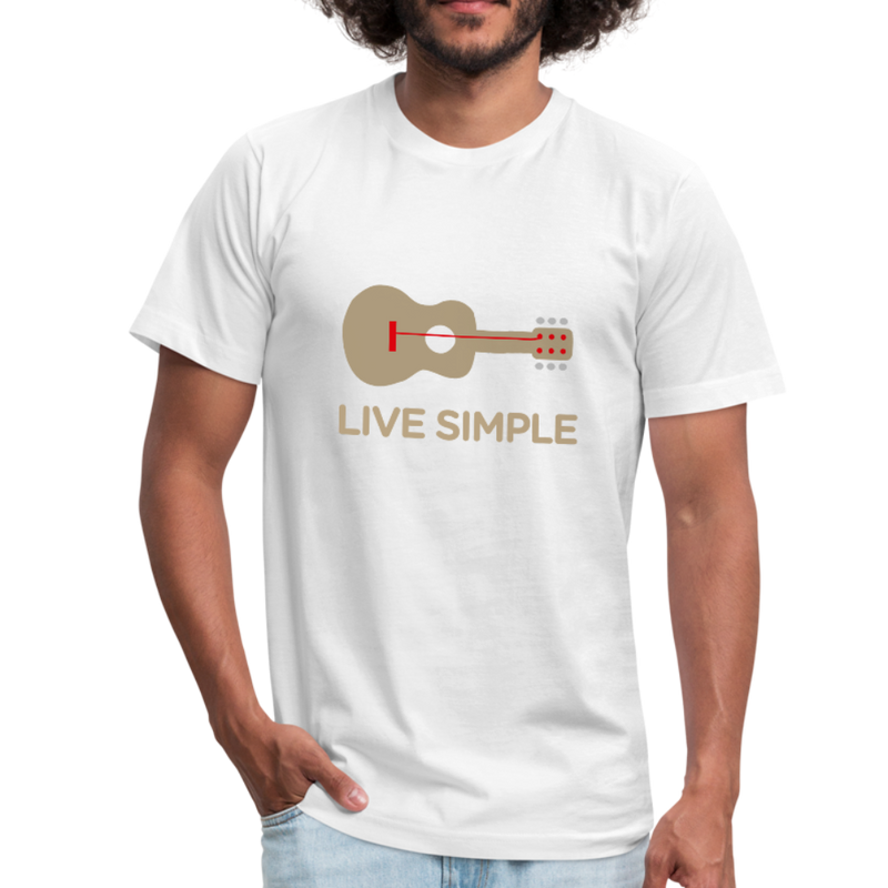 Live Simple one string guitar Men’s Graphic T-shirt - white