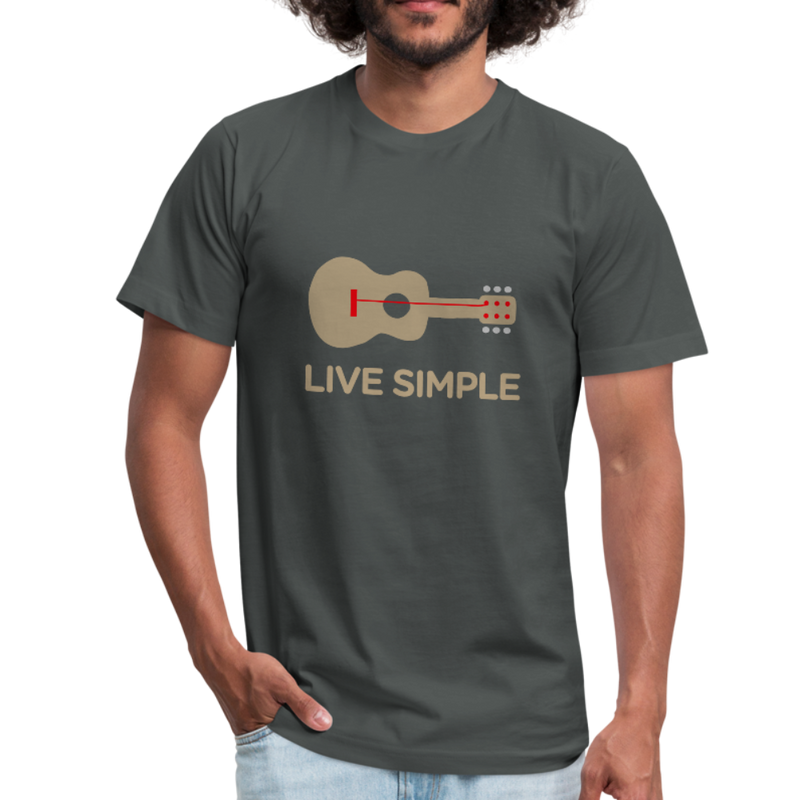 Live Simple one string guitar Men’s Graphic T-shirt - asphalt