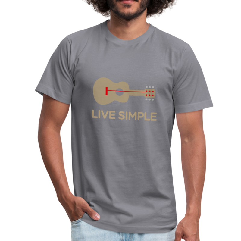 Live Simple one string guitar Men’s Graphic T-shirt - slate
