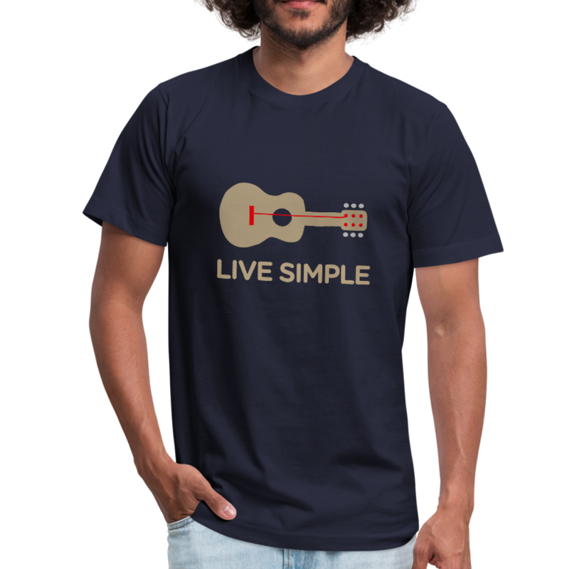 Live Simple one string guitar Men’s Graphic T-shirt - navy