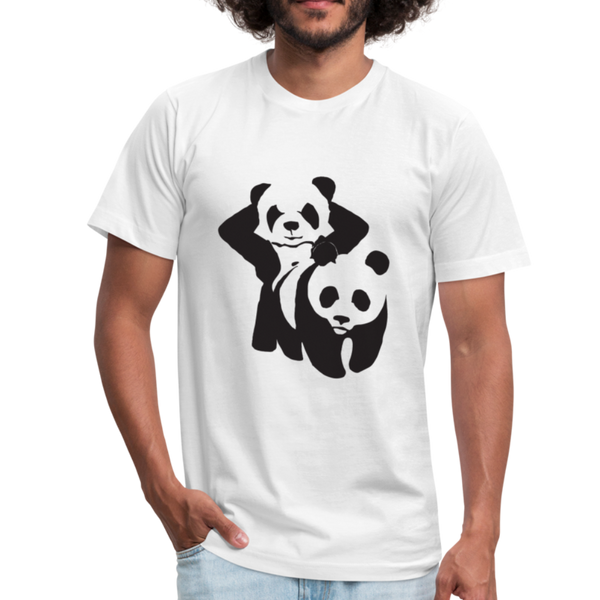 Panda style Men's funny T-Shirt - white