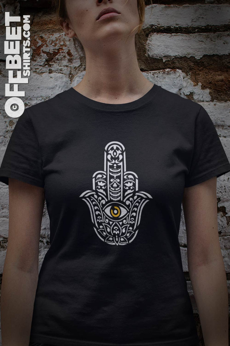 Hamsa Flip Cute Women’s Graphic T-shirt I Offbeet Shirts – offbeet shirts