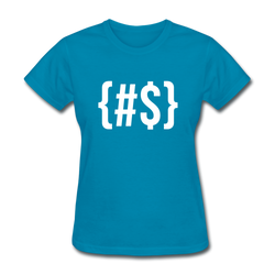 Hash Dollars graphic T-Shirt - turquoise