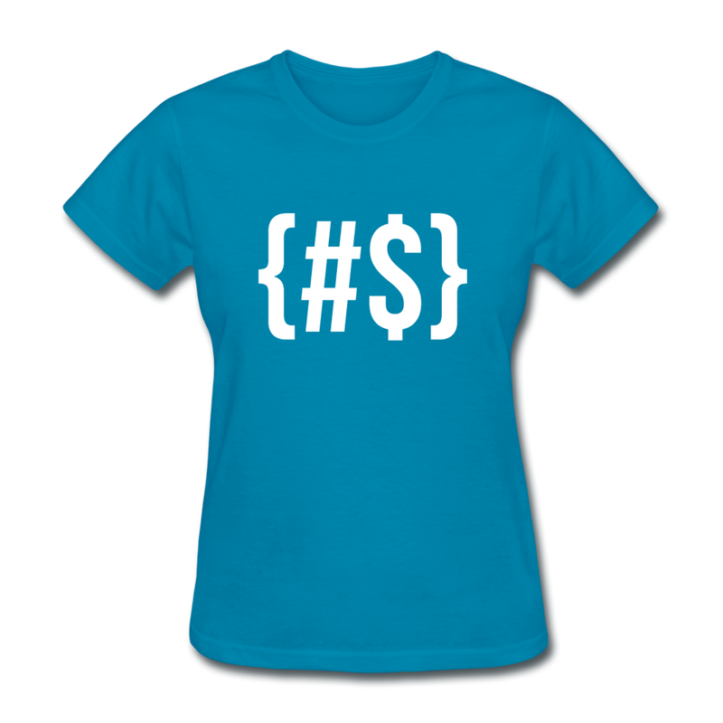 Hash Dollars graphic T-Shirt - turquoise