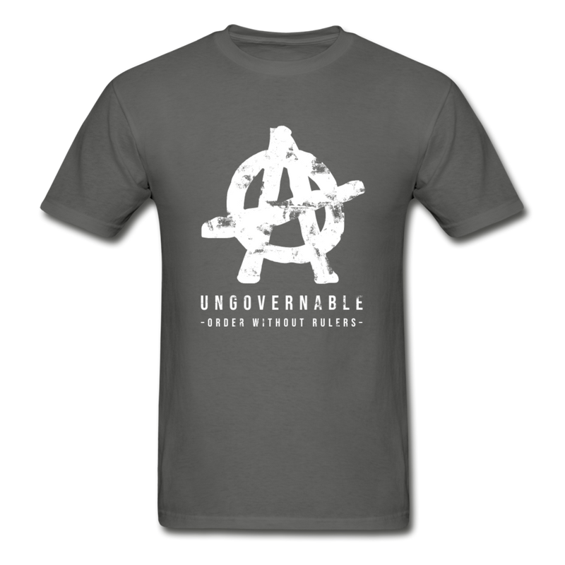 Ungovernable Order without rulers graphic T-Shirt - charcoal