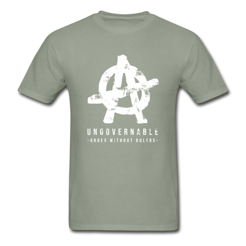 Ungovernable Order without rulers graphic T-Shirt - stonewash green