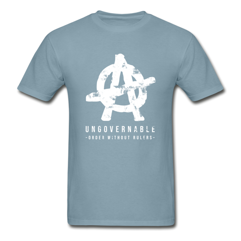 Ungovernable Order without rulers graphic T-Shirt - stonewash blue