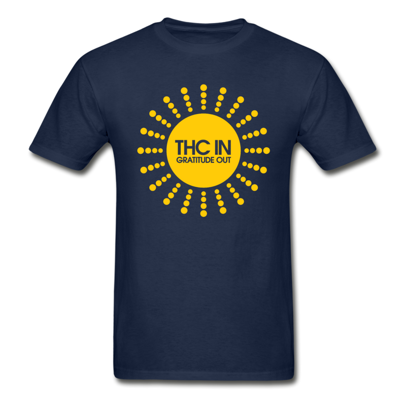THC in gratutude out graphic T-Shirt - navy