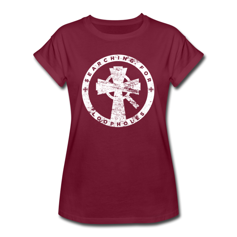 Searching for loopholes graphic T-Shirt - burgundy