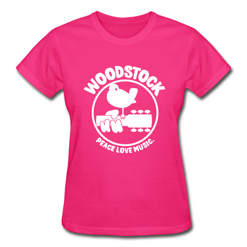 Woodstock graphic T-Shirt - fuchsia