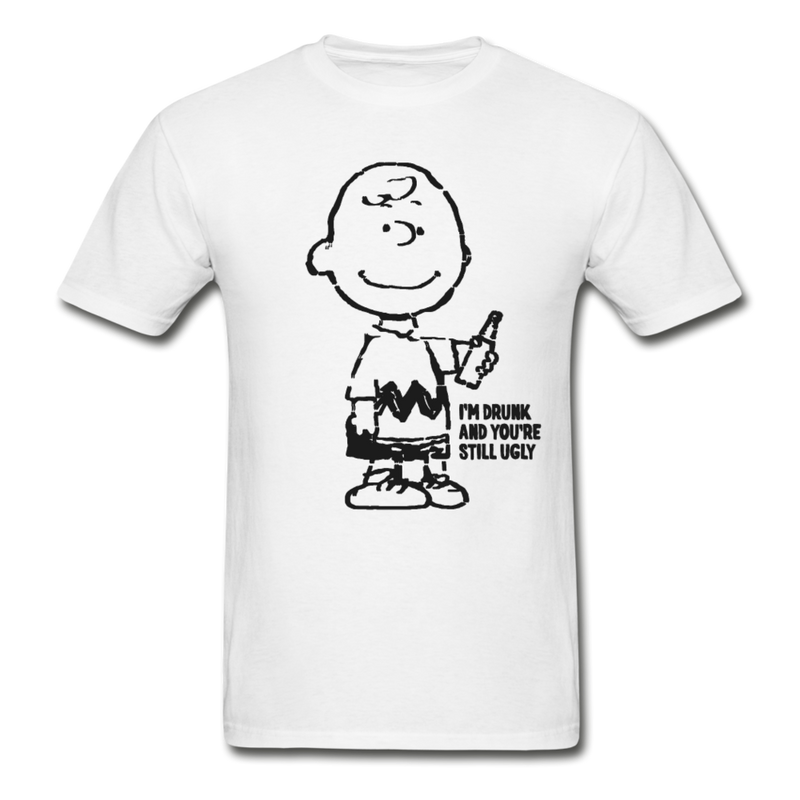 I'm drunk and you’re still ugly Charlie Brown graphic T-Shirt - white