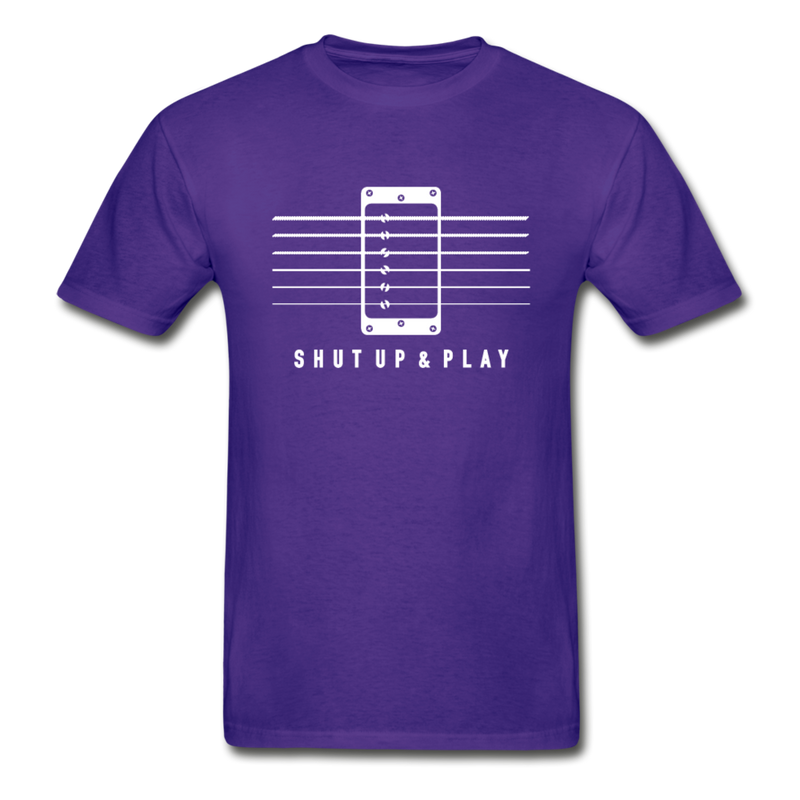 Shut up and play - Electric Guitar Men's Graphic T-Shirt - purple