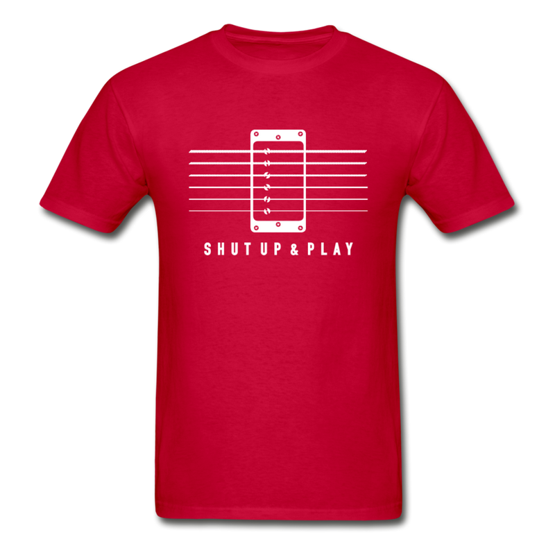 Shut up and play - Electric Guitar Men's Graphic T-Shirt - red