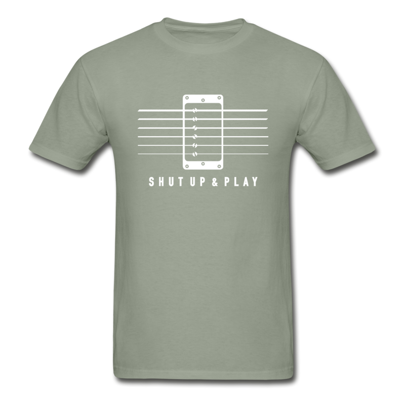 Shut up and play - Electric Guitar Men's Graphic T-Shirt - stonewash green
