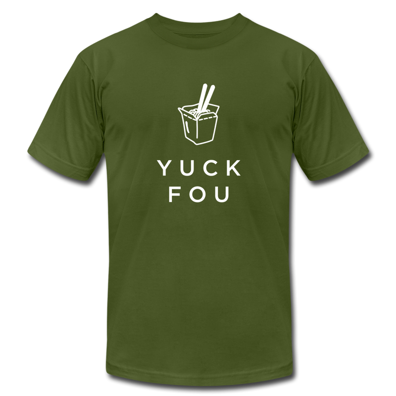 Yuck Fou Women’s Funny Graphic T-shirt - olive