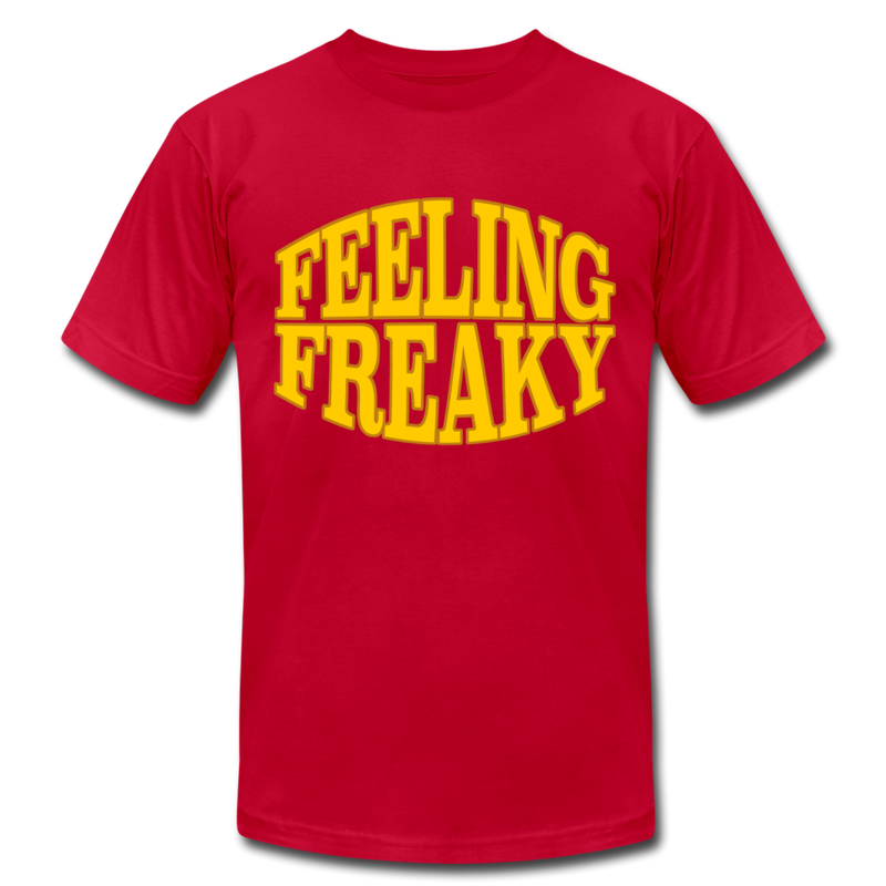 Feeling Freaky Womens Feunny Graphic Tee - red