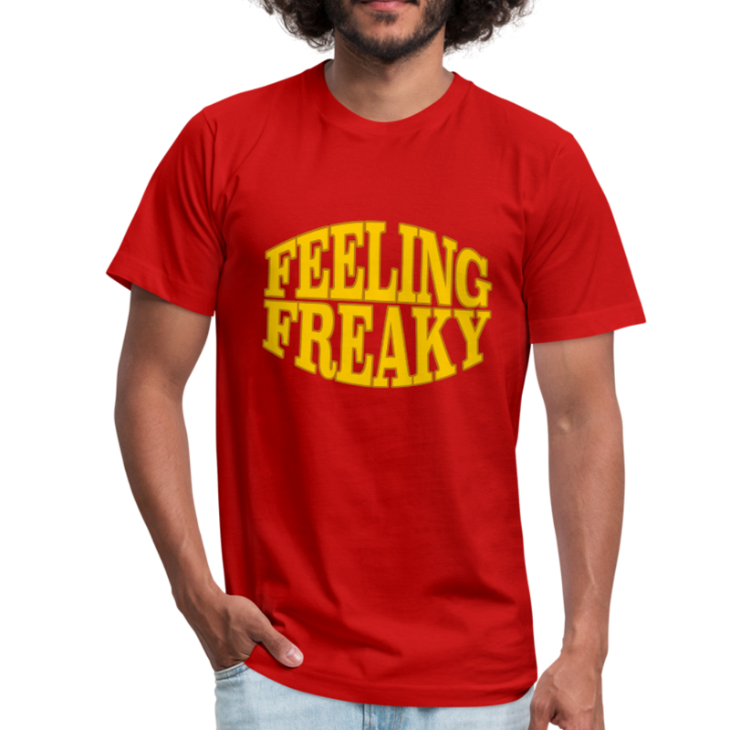 Feeling Freaky Funny Mens Graphic Tee - red
