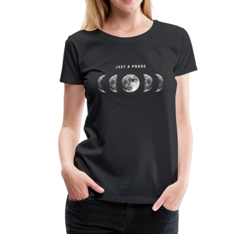 Just a Phase Women’s Graphic T-Shirt - black