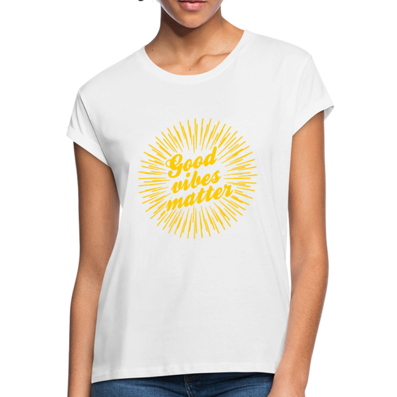 Good Vibes Matter Women's Graphic Tee - white