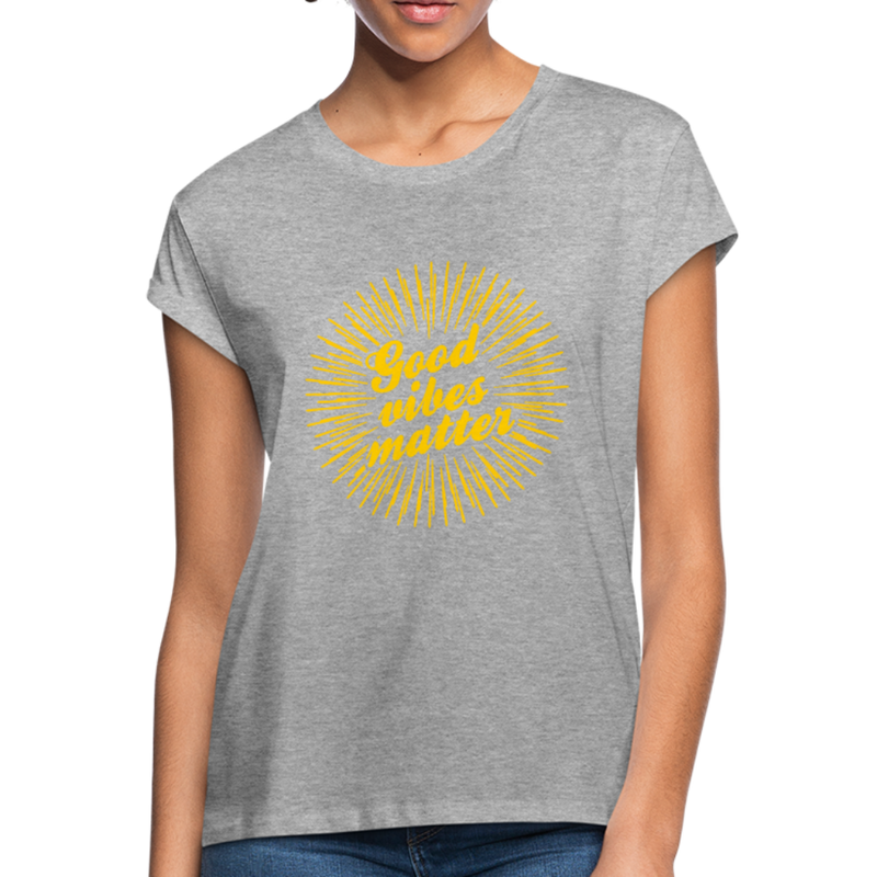 Good Vibes Matter Women's Graphic Tee - heather gray