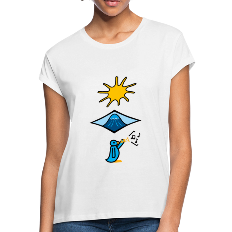 Sun, Surf, Music Women's graphic T-Shirt - white